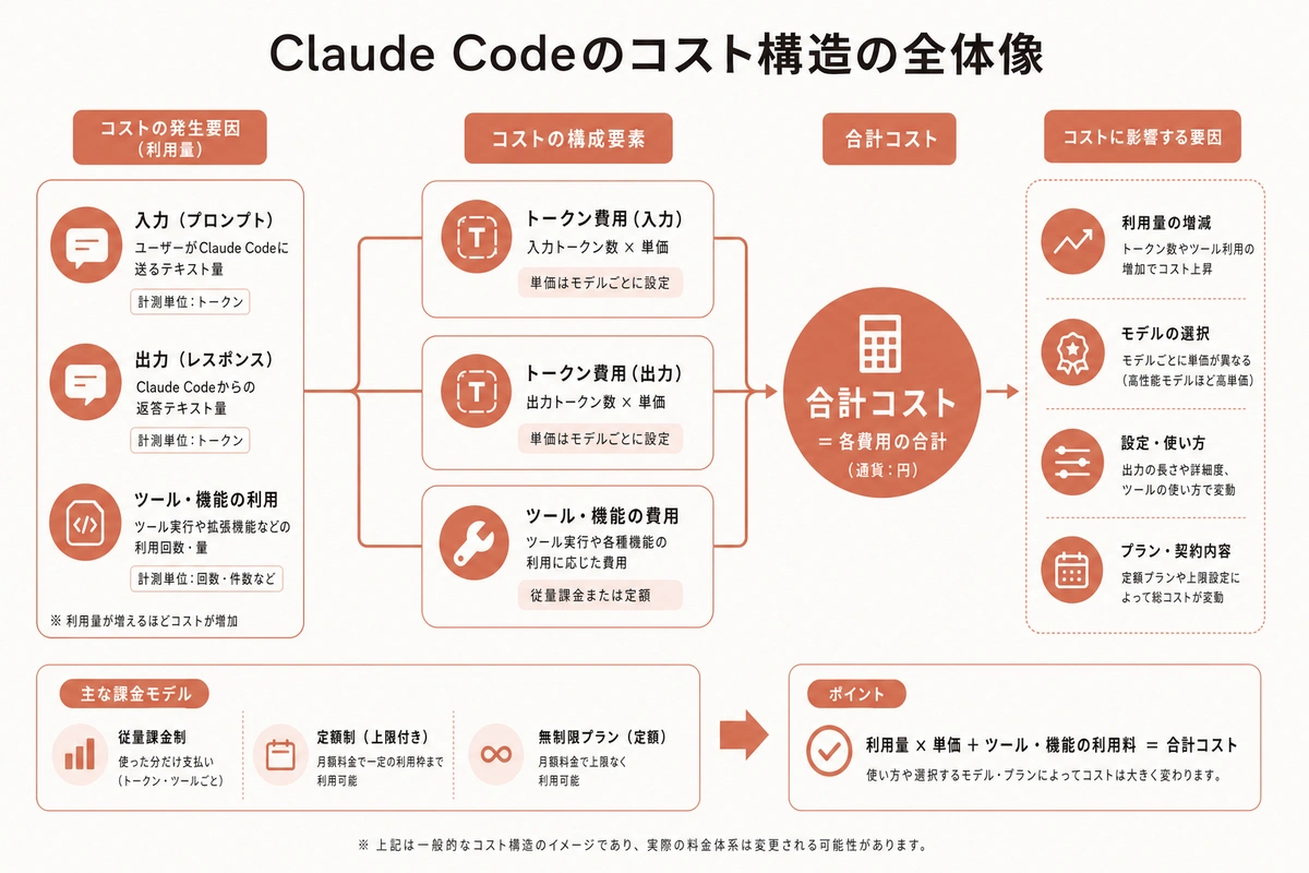Claude Codeのコスト構造の全体像