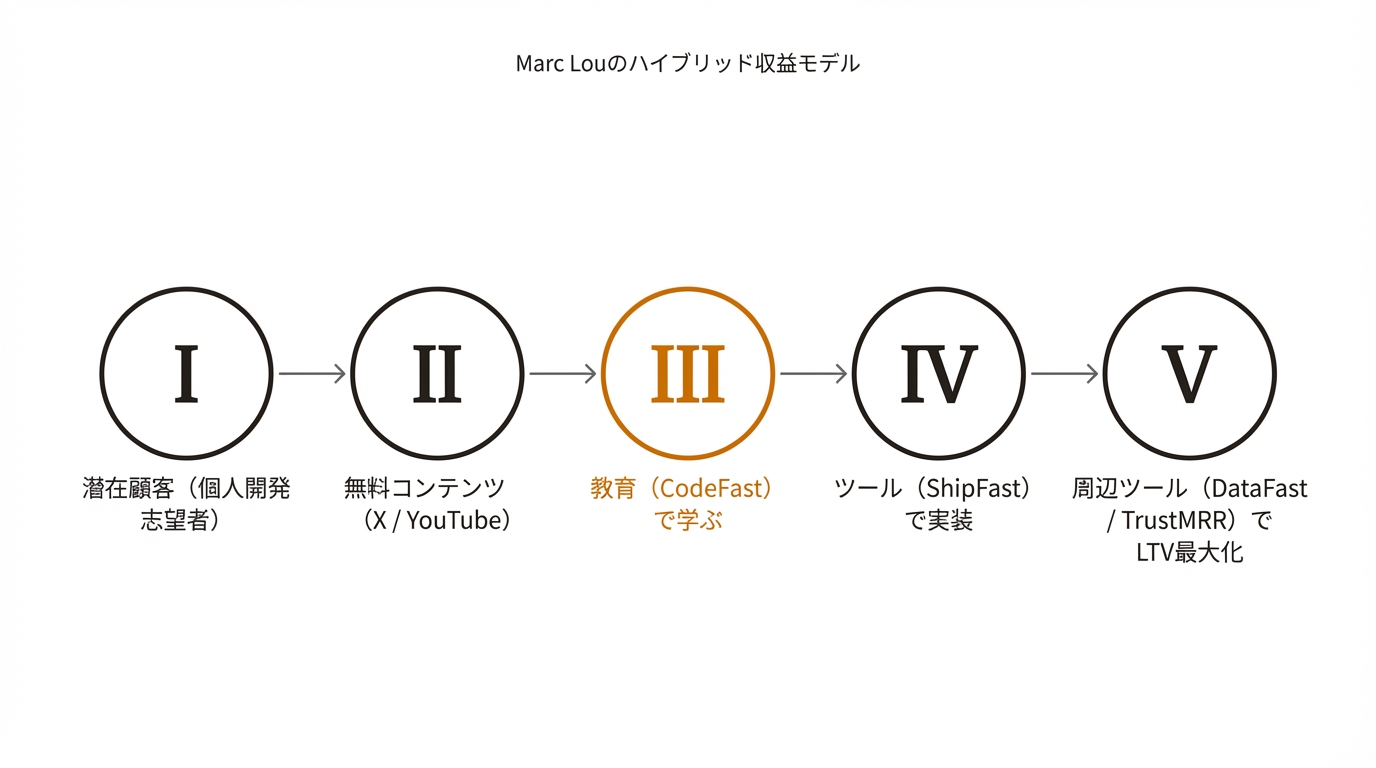 Marc Louのハイブリッド収益モデル