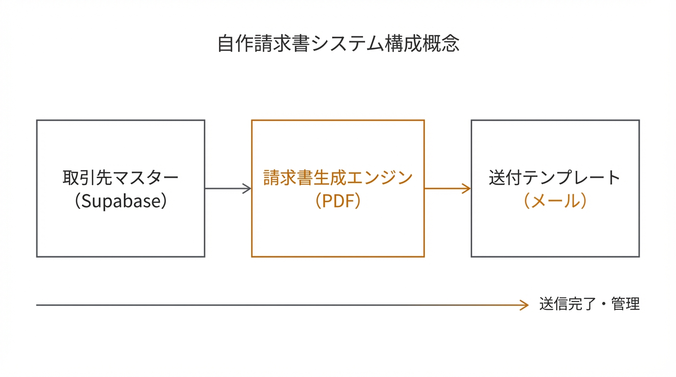 自作請求書システムの3つの構成要素