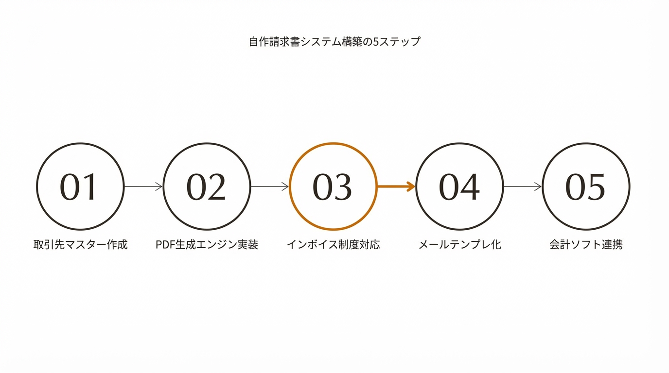 自作請求書システム構築の5ステップ