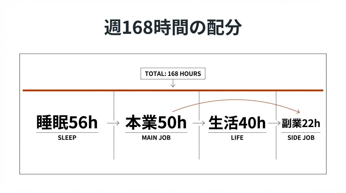 週168時間の配分