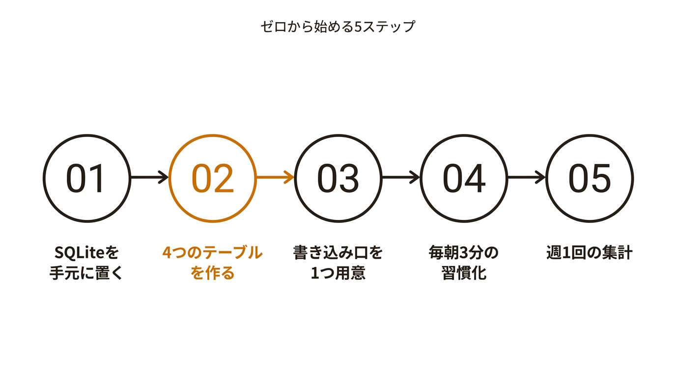 ゼロから始める5ステップ