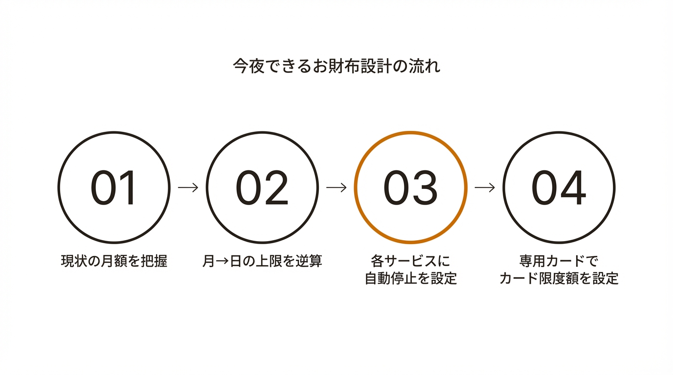 今夜できるお財布設計の流れ