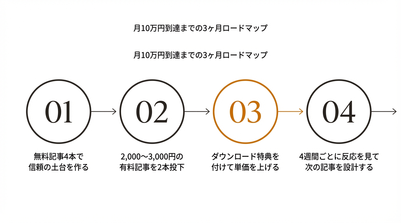 月10万円到達までの3ヶ月ロードマップ