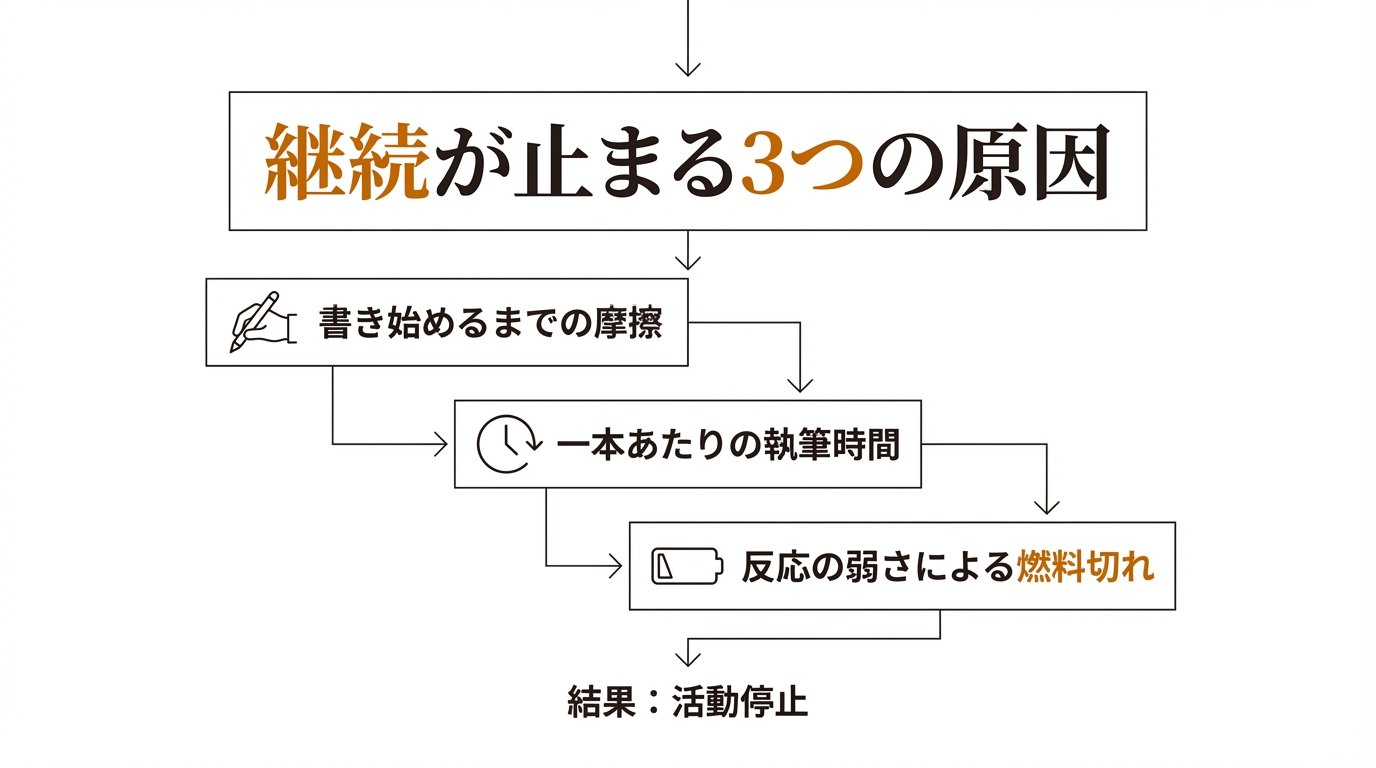 継続が止まる3つの原因