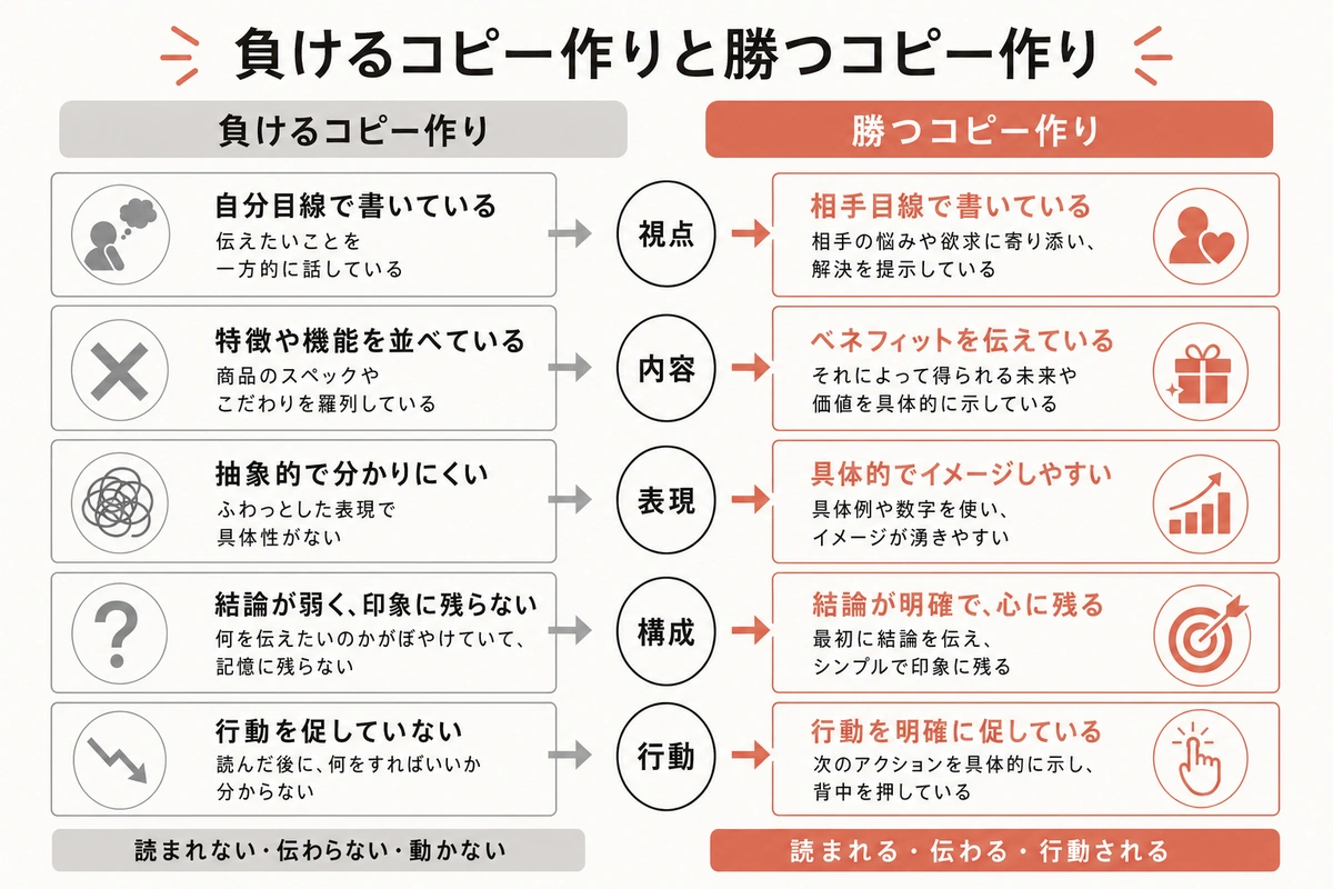 負けるコピー作りと勝つコピー作り