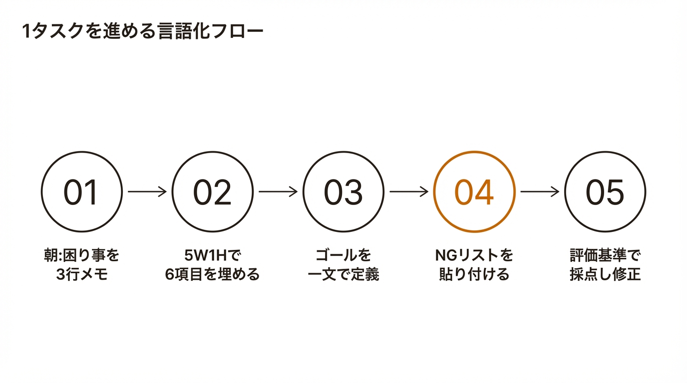 1タスクを進める言語化フロー