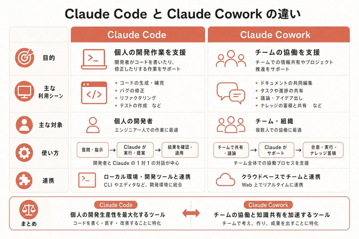 Claude Code と Claude Cowork の違い