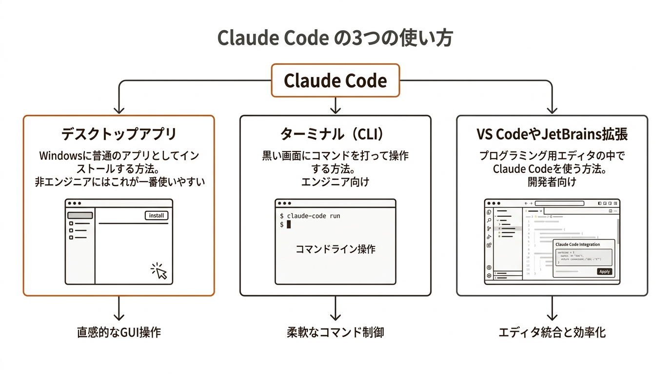 Claude Code の3つの使い方