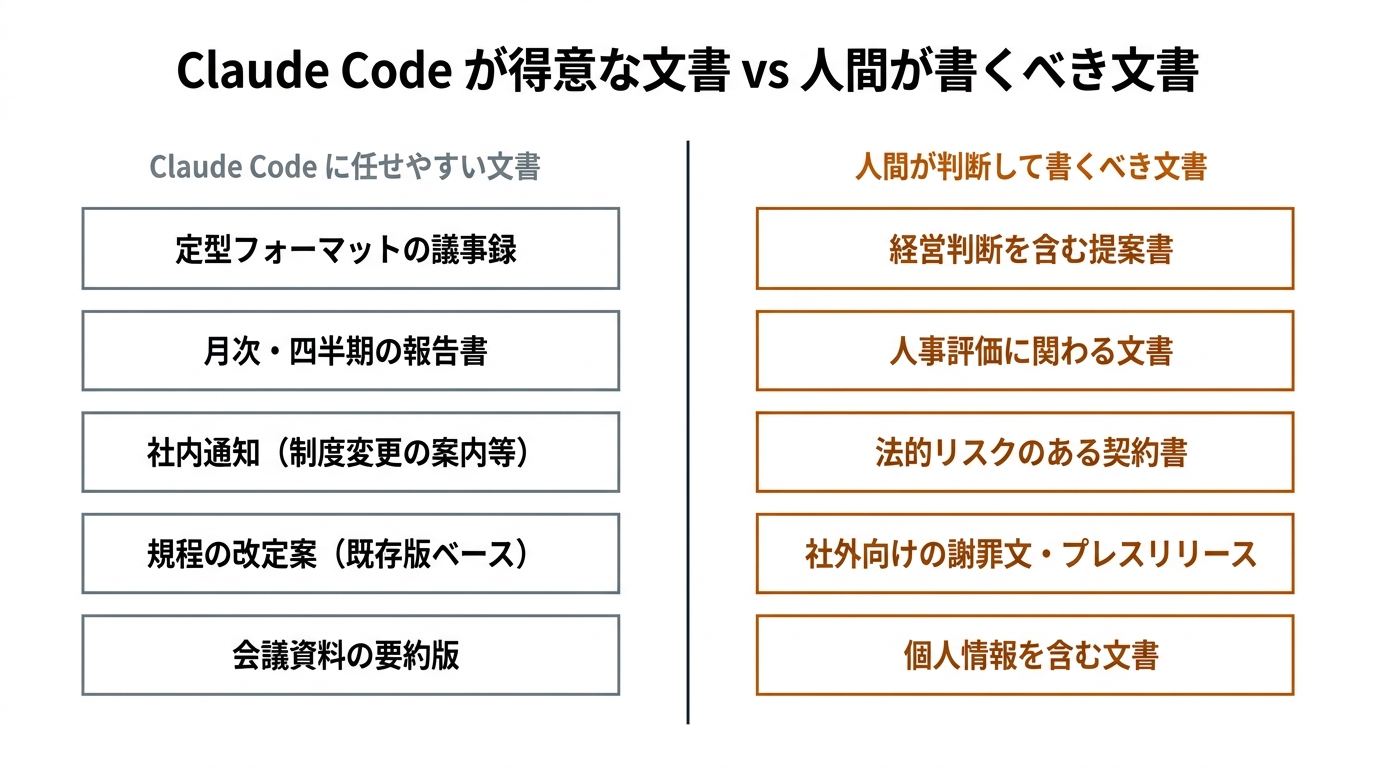 Claude Code が得意な文書 vs 人間が書くべき文書