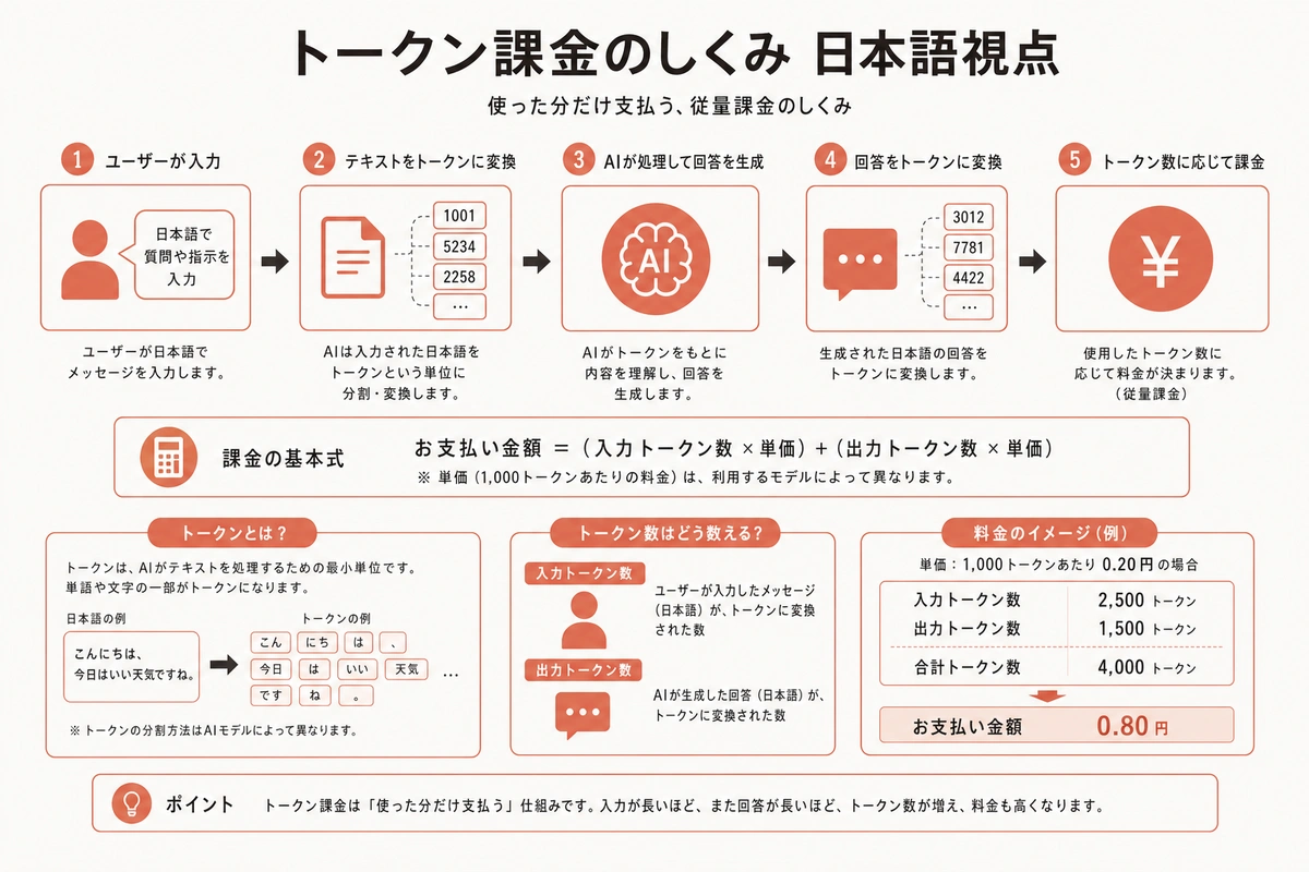 トークン課金のしくみ 日本語視点